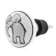 Grey Elephant Ceramic Flat Wine Bottle Stopper